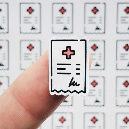 Planner Sticker Medical Bills Etsy