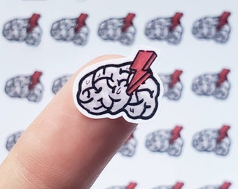 Planer Aufkleber | Migräne / Kopfschmerzen, gesundheitliche Aufkleber, Gehirn-Icons