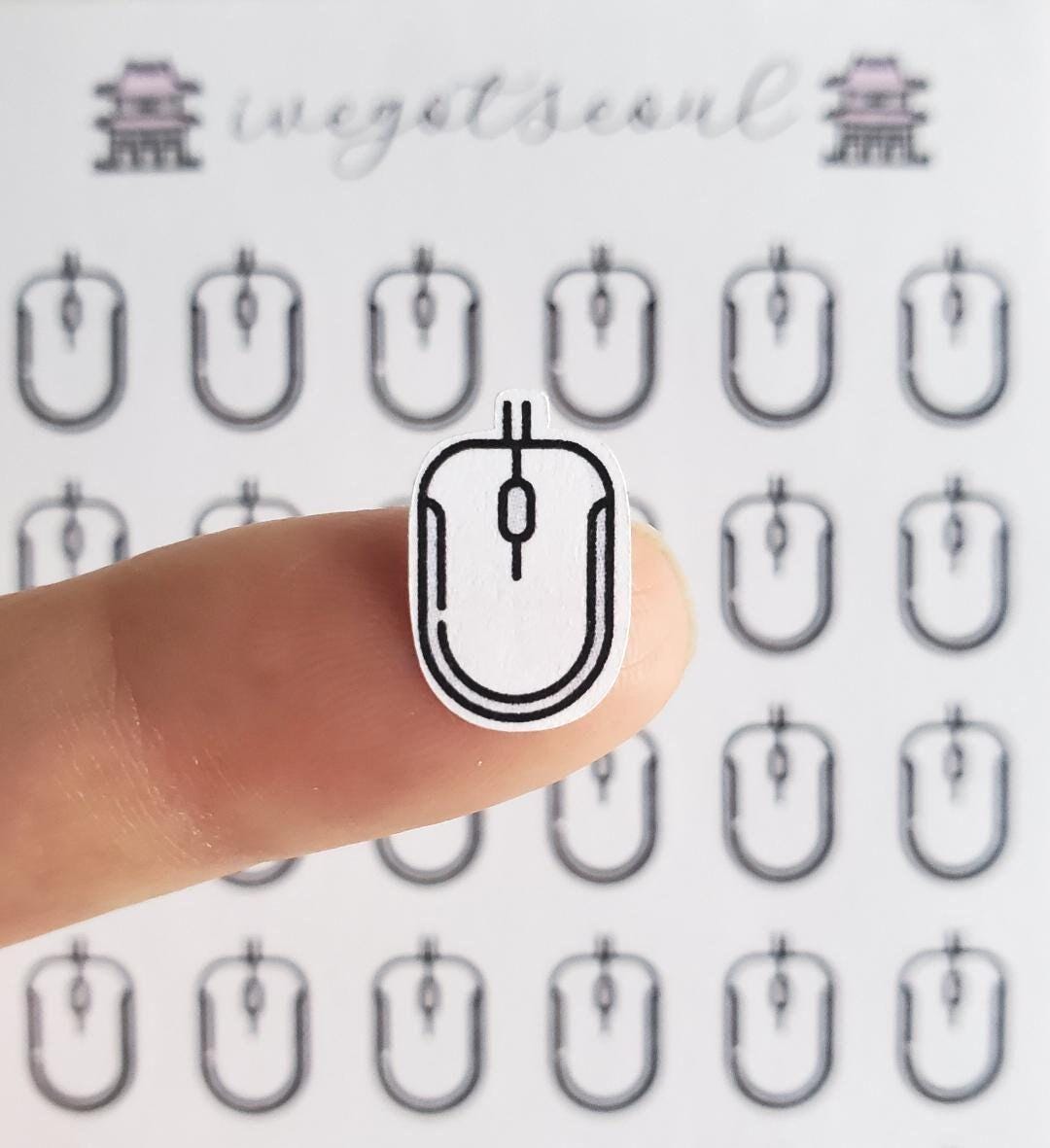 Mouse Virtual Sticker Planner Sticker | Computer Mouse - Etsy