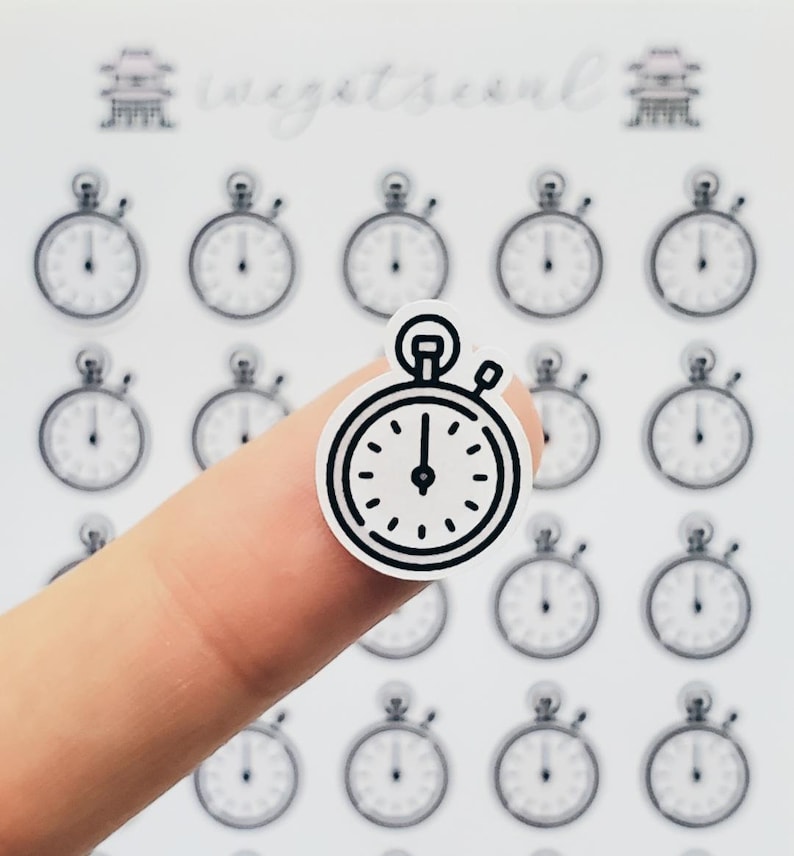 Planner Sticker | Stop Watch - Etsy