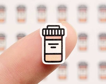 Planner Sticker | Prescription - Orange, Medication Reminder, Prescription Refill
