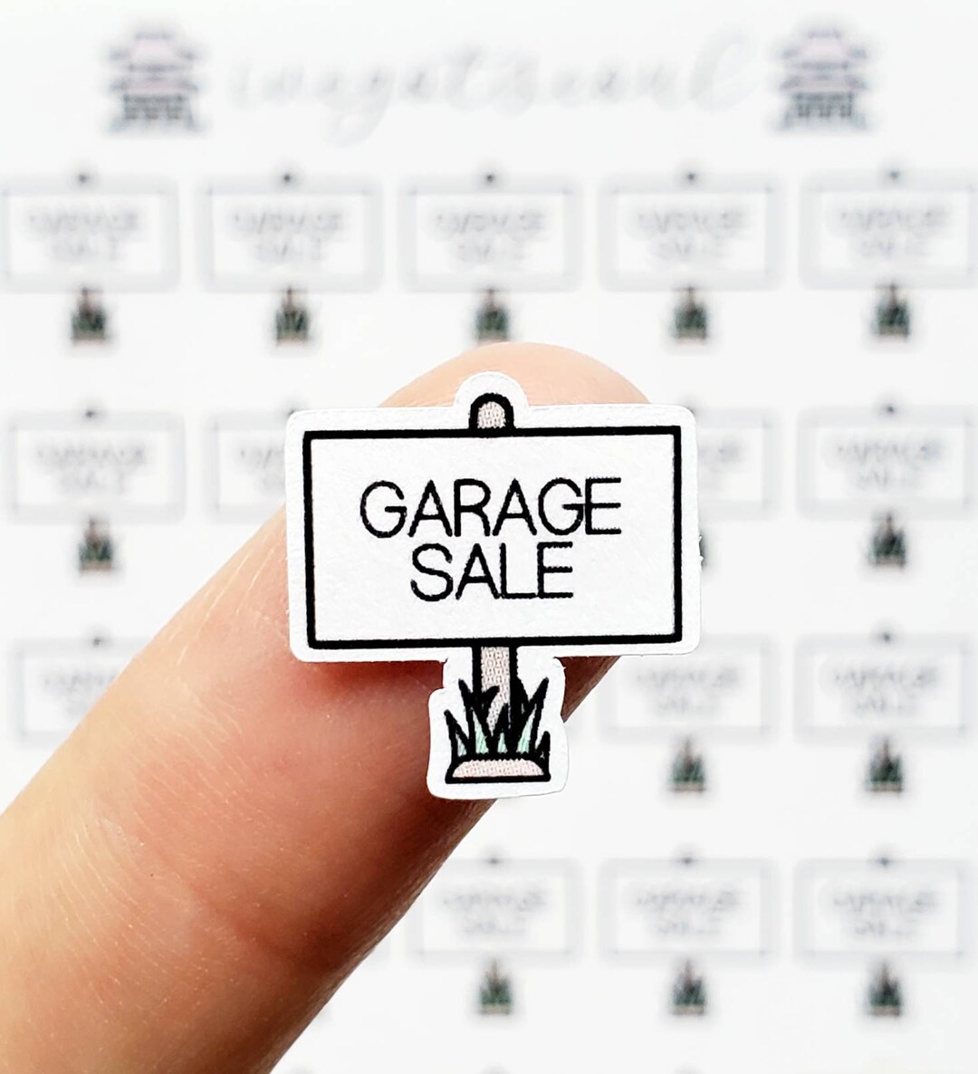 Planner Sticker Garage Sale Sign Etsy