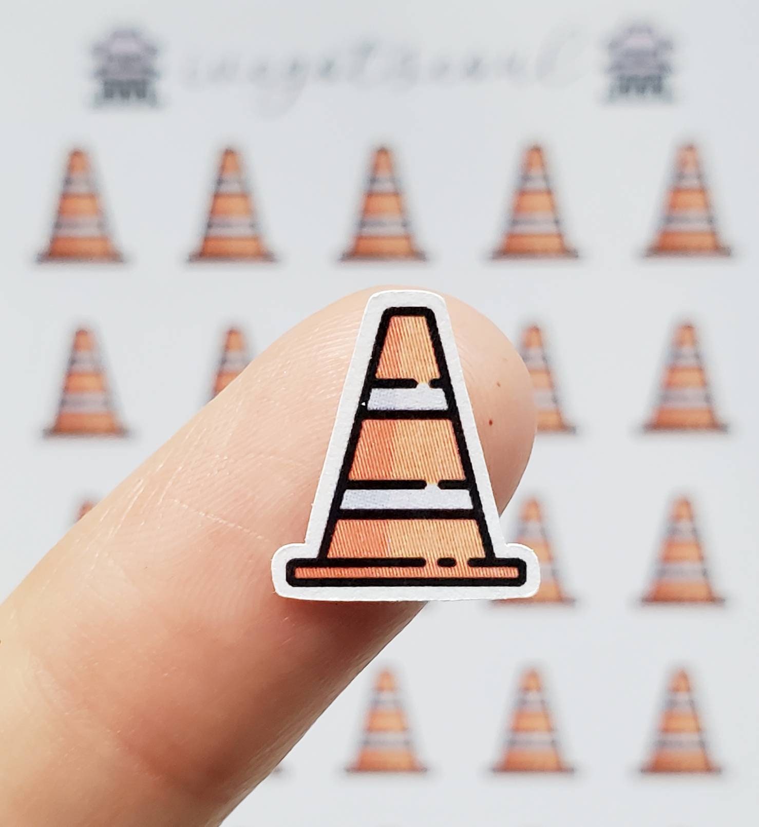 Planner Sticker | Traffic Cone - Etsy