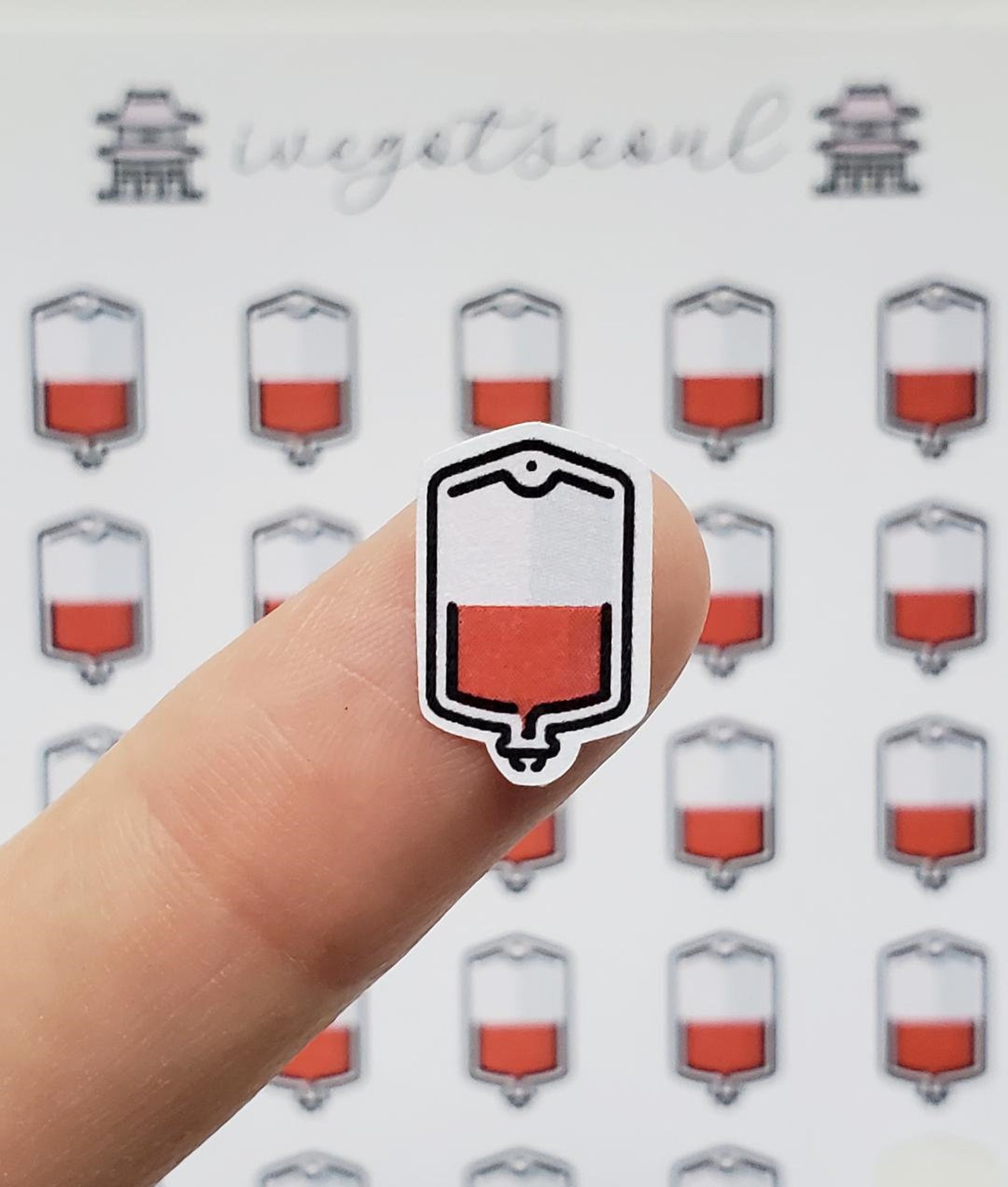 Planner Sticker Blood Donation Blood Bank Blood Etsy