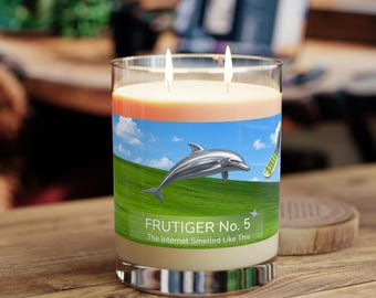 Frutiger Aero Candle, Y2K Nostalgia Candle, Windows Vista Aesthetic Decor, Dolphin Candle, Internetcore Gift, The Internet Smelled Like This