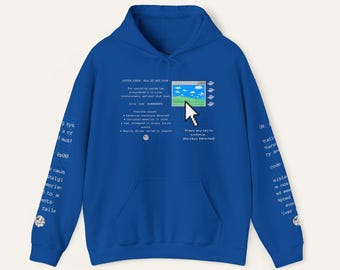 SYSTEM ERROR Hoodie, Nostalgia Core Sweatshirt, Internet Aesthetic Hoodie, Windows Inspired Graphic Hoodie, Digital Melancholy Gift