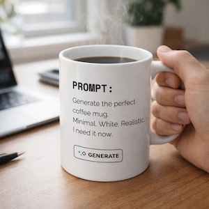 AI Prompt Mug – Mug minimaliste pour développeurs et créateurs