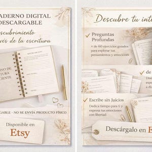 Handwriting Analysis Workbook PDF (Spanish), Personality Journal, Self Discovery Printable, Psychology Workbook, Guided Journal, Digital Dow