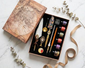 Luxury Wax Seal Stamp Calligraphy Set – Old World Style Writing Kit