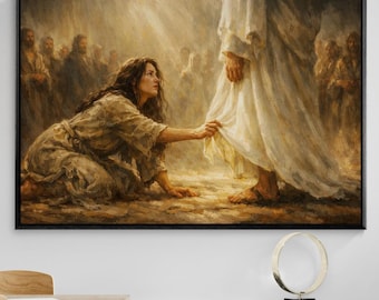 Biblical Jesus Healing Faith Canvas Print Spiritual Christian Home Artwork