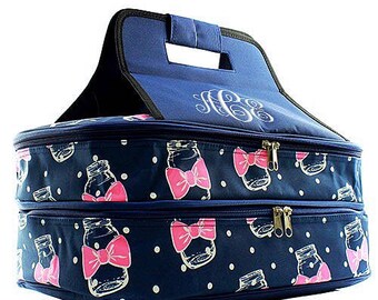 Personalized Casserole Carrier, Double Insulated Casserole Carrier, Embroidered Casserole Tote, Casserole Bag, Mason Jars
