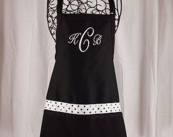 Custom Embroidered Apron, Custom Monogrammed Apron, Custom Text Apron, Personalized Apron, Custom Apron Women, Gift For Her, Kitchen Apron