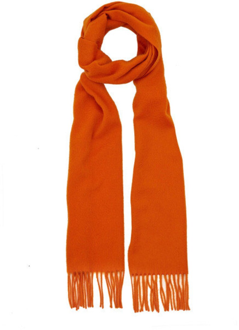 Personalized Orange Scarf Monogrammed Etsy
