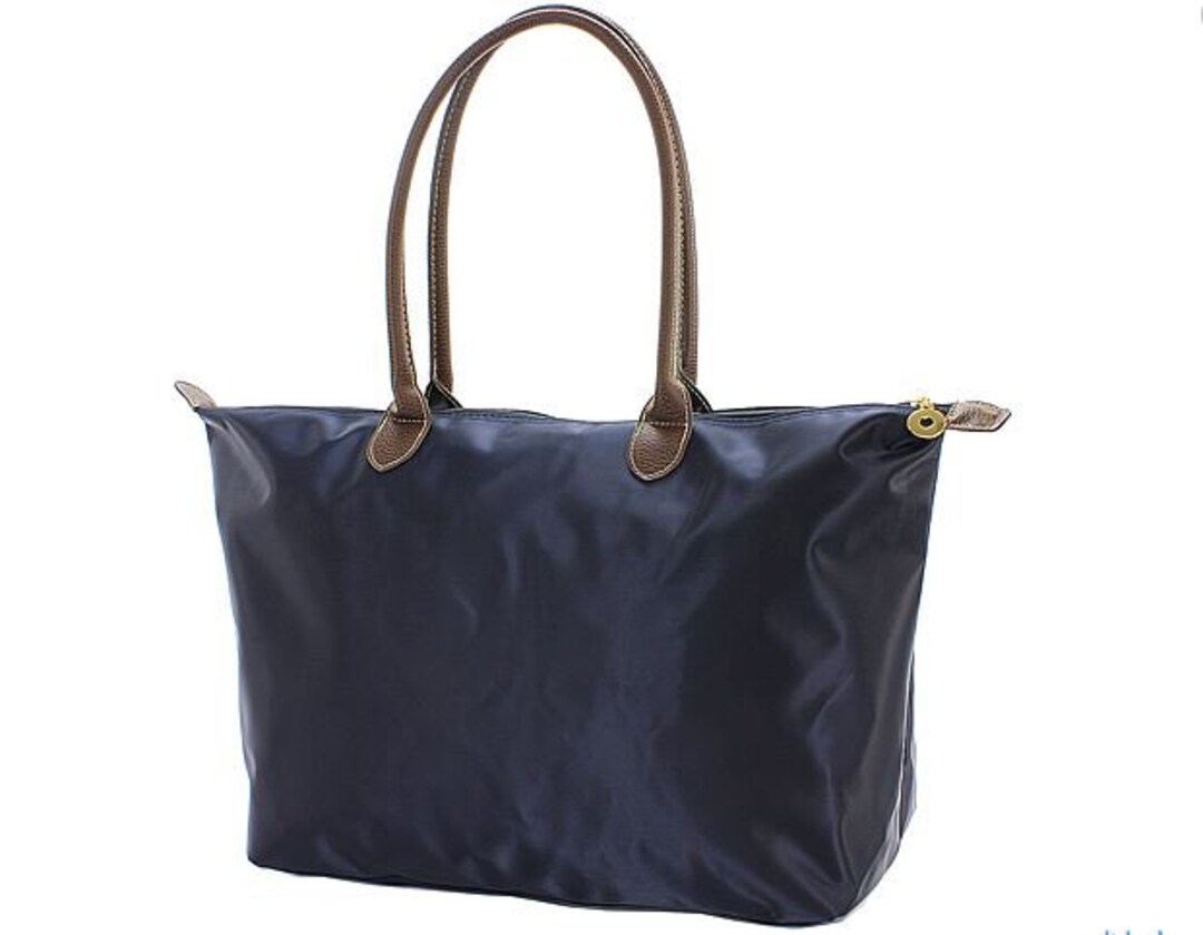 Monogrammed Large Nylon Tote With Zipper Bridesmaid Tote Personalized