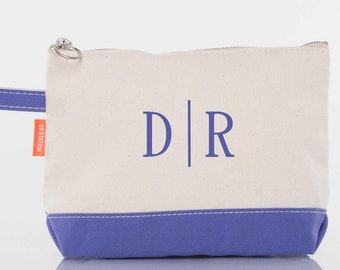 Personalized Cosmetics Bag - Monogrammed  Bridesmaid Gift - Embroidered Cosmetic Bag Purple - Graduation Gift - Makeup Bag- Gifts For Her