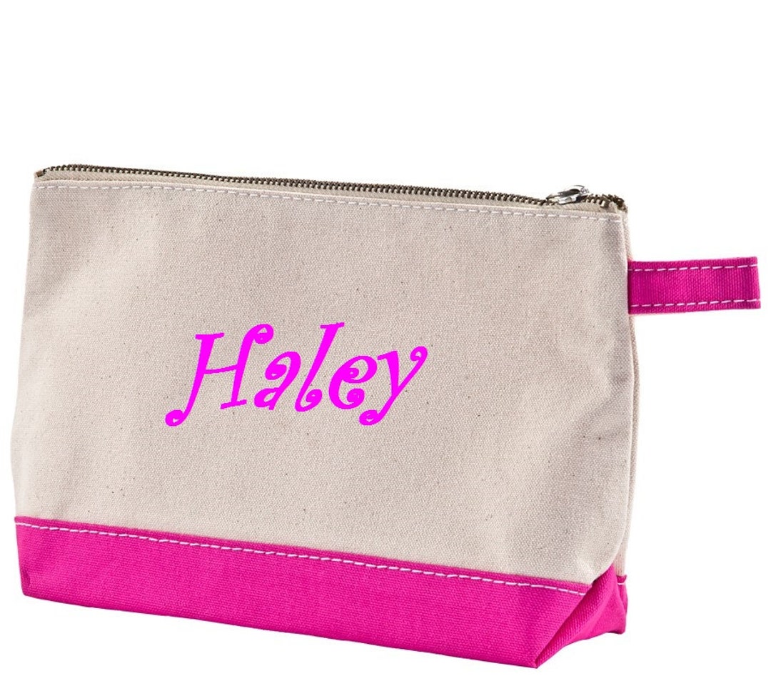 Personalized Cosmetic Bag Monogrammed Makeup Bag Embroidered Etsy