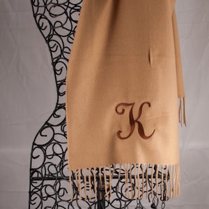 Monogrammed Scarf, Monogrammed Shawl, Bridesmaid Gift, Monogram Scarf, Personalized, Bridal Party Gift, Personalized Scarf