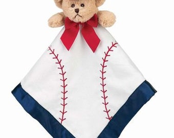 Personalisierte Babydecke, Baseballbärendecke, Monogrammed Blankie, Security Blanket, Plush Toy Gift, Lovely Blanket