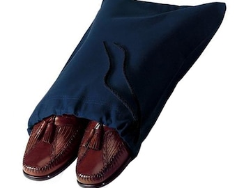 Personalized Shoe Bag, Monogrammed Shoe Holder, Travel Shoe Bag, Shoe Storage Bag, Navy Bag