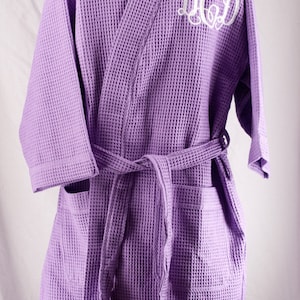 Waffle Kimono Robes, Personalized Robes, Bridesmaid Gift, Bride Robes, Getting Ready Robes, Monogrammed Waffle Spa Robe, Bridal Party Robes
