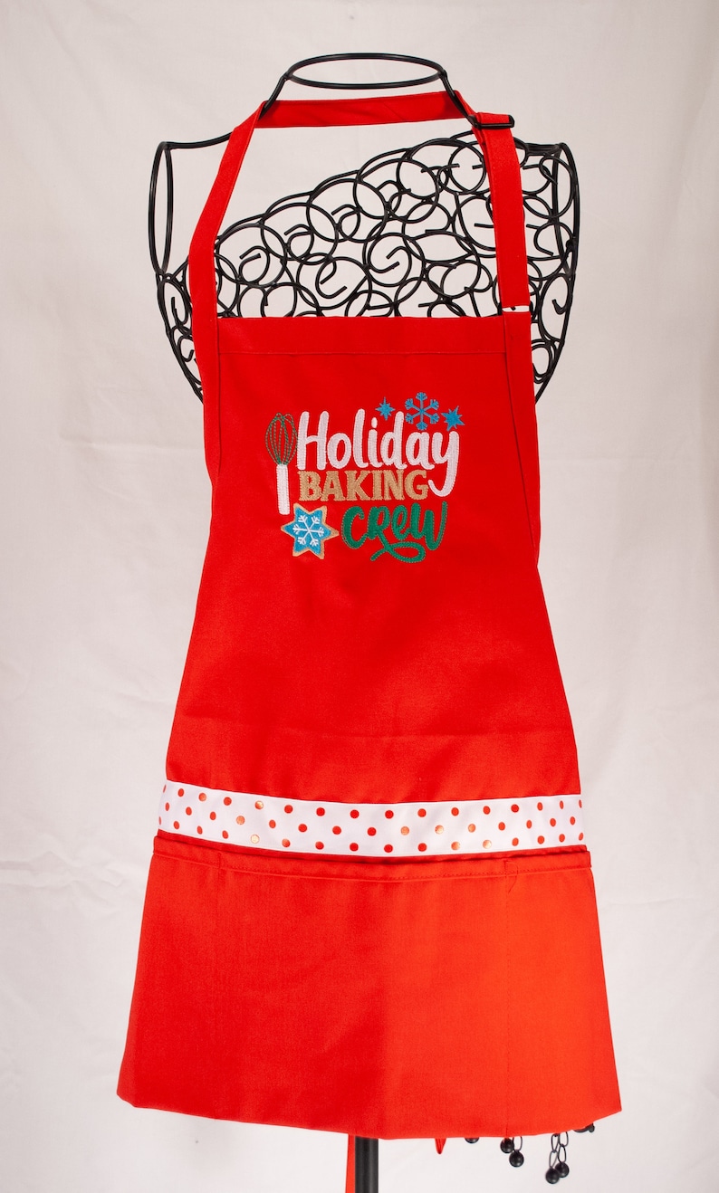 Christmas Apron Holiday Apron Baking Crew Gift Cookie Etsy