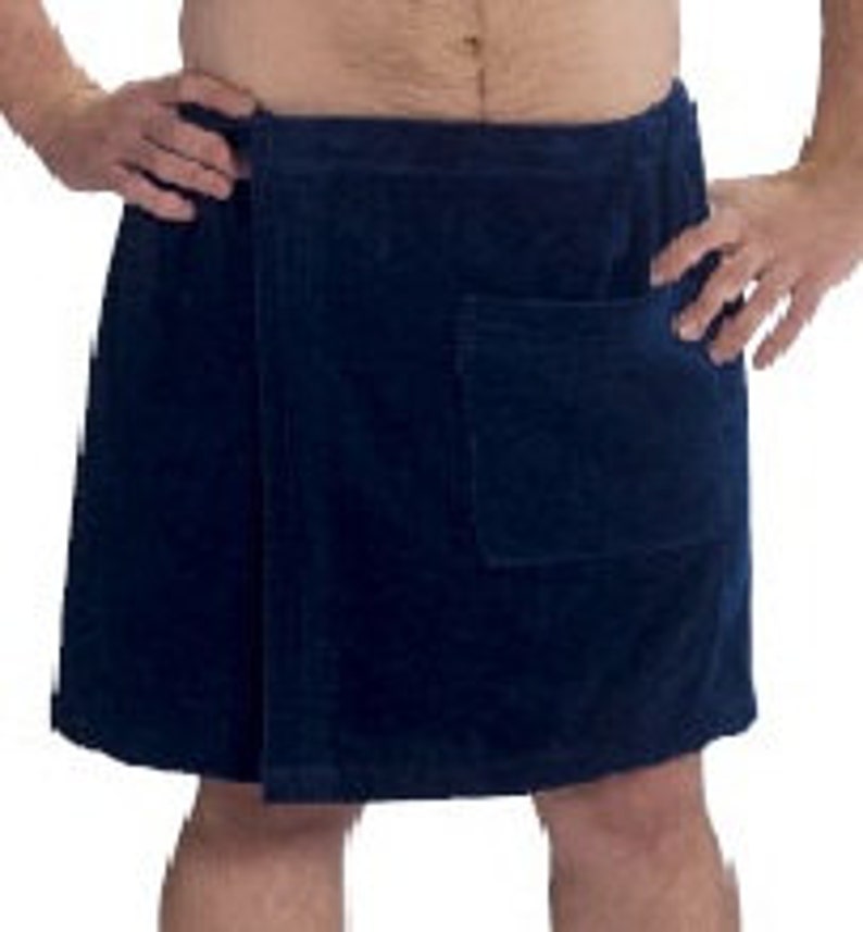 Personalized Men's Spa Wrap Dark Blue Etsy