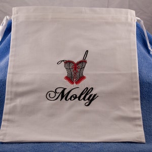 Personalized Lingerie  Bag Embroidered