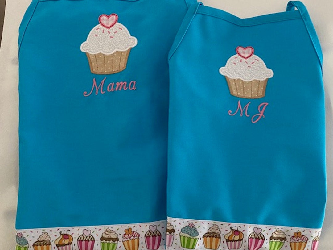 Personalized Mommy Daughter Apron Set, Monogrammed Apron Set, Mommy and ...