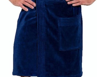 Personalized Men's Spa Wrap, Navy Blue Spa Towel, Sauna Wrap, Velour Wrap, Male Towel Wrap, Bath Towel Wrap, Gift For Him, Groomsmen Gift
