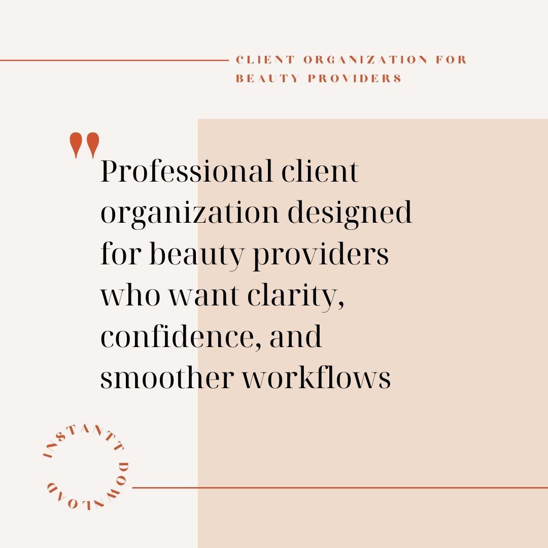 Editable Client System Templates for Beauty Providers I Canva - Etsy