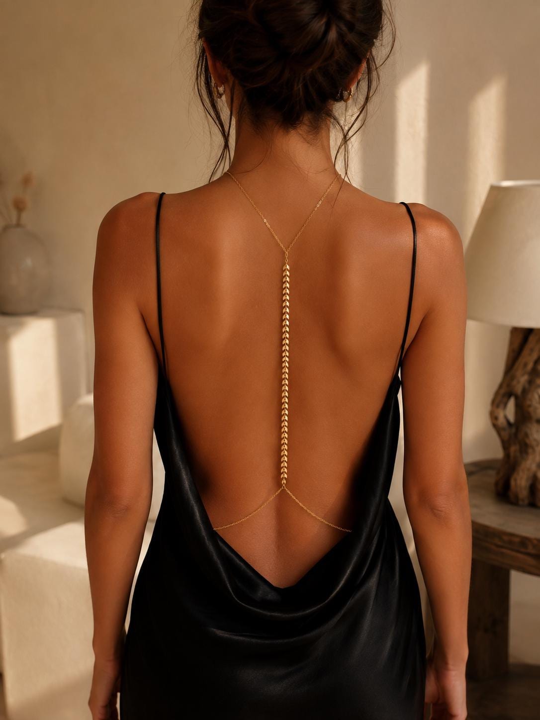 backless dress with chain Lining Color:Ivory The Perfect Blue Wedding has-colors-1 Halter neck this ruby satin maxi