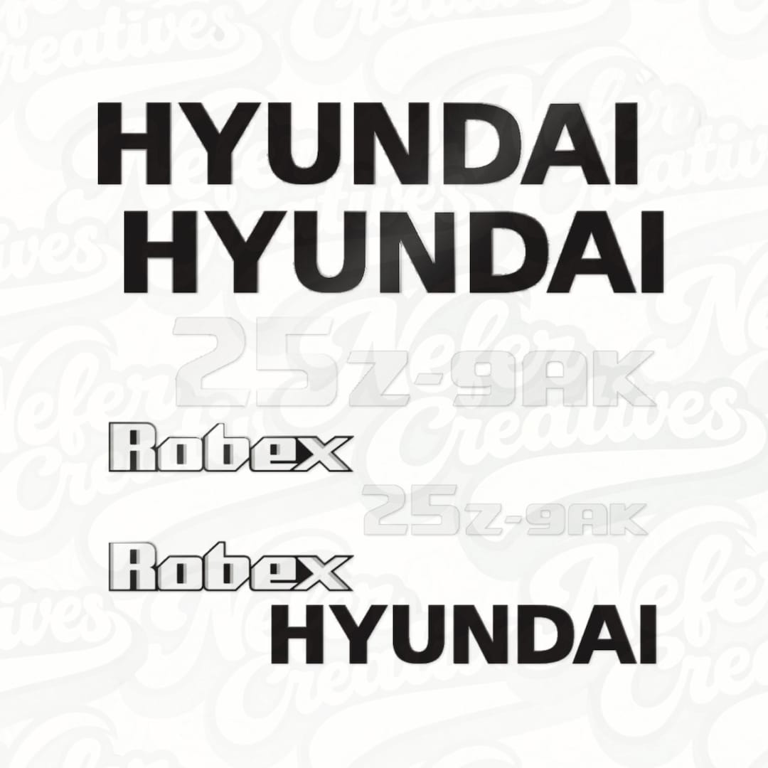 Hyundai Robex 25Z-9AK Excavator Decal | Digger Sticker - Etsy