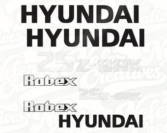 Hyundai Robex 25Z-9AK Excavator Decal | Digger Sticker