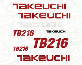 Takeuchi TB216 Excavator Decal | Digger Sticker