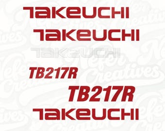 Takeuchi TB217R Excavator Decal | Digger Sticker