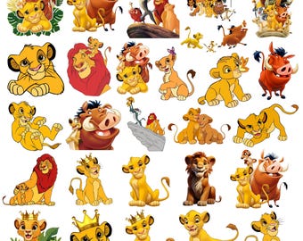 Le Roi Lion SVG Mega, Simba Svg pour Cricut, Le Roi Lion Png, Hakuna Matata Svg pour chemises, fichiers Svg en couches, Clipart Le Roi Lion, bébé Simba Png