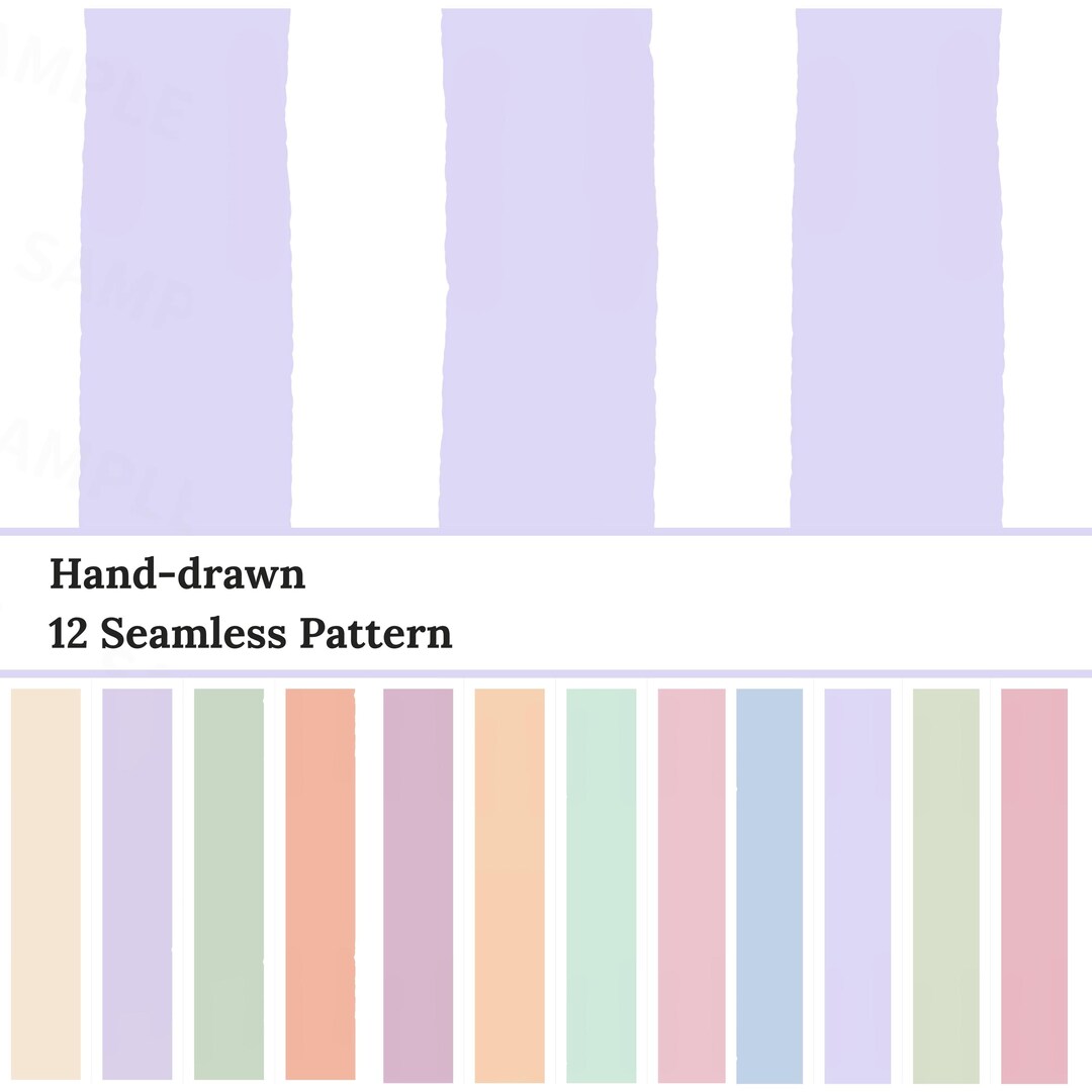 Pastel Wide Vertical Stripe Seamless Pattern Digital Paper Bold Striped ...