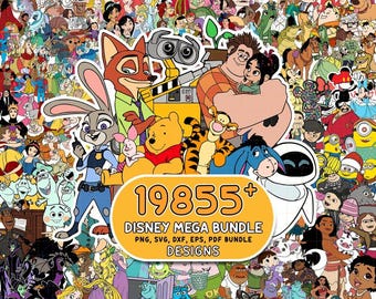 Paquete Mega Mickey y sus amigos PNG / Vacaciones familiares PNG / Viaje familiar Magic Kingdom SVG / Minnie Mickey Donald Daisy PNG Descarga digital