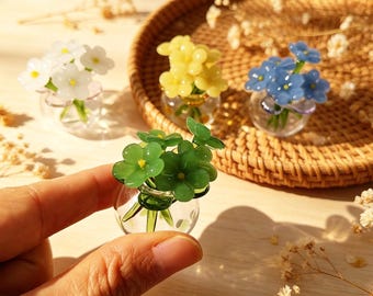 Mini Spring glass flower bouquet,Eternal Bouquet,Flower gift for mom,Mother's Day Gift,Valentine's Day gift,Floral Home Decor,Custom Gift