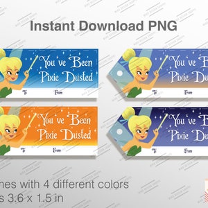 Pixie Dust Geschenkanhänger, Du bist Pixie Dusted, DCL, Fisch-Extender-Tags, Pixie dusted, Sofortiger download PNG