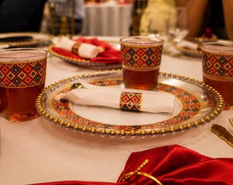 Habesha-inspired disposable dinnerware set