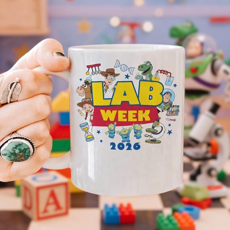 Lab Week 2026 Toy Story Mug,Phlebotomist Mug, Lab Team Coffee Mug, Lab Story Mug, Lab Week Mug, Lab Team Mug,Lab Assistant Mug,Toy Story Mug image 1