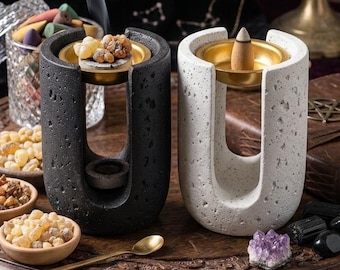 Ritual Incense Burner - Single - Duality Set - Resin - Cone Holder