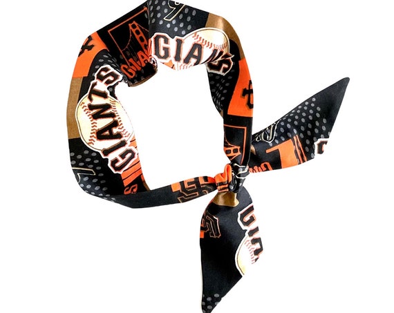 San Francisco Giants scarf for neck, ponytail, bun or handbag. Giants fan gift. Ready to Ship