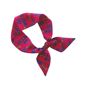 Buffalo Bills Women's Versatile Skinny Scarf for Hair, Neck, Ponytail or Handbag - NFL Fan Gift - Ready to Ship