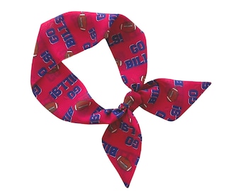 Buffalo Bills Women's Versatile Skinny Scarf for Hair, Neck, Ponytail or Handbag - NFL Fan Gift - Ready to Ship