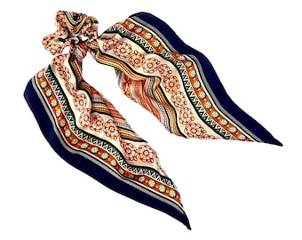 Extra Long Tail Scrunchie: Versatile Hair Accessory for Ponytails, Buns & Neck Scarves - Ready to Ship