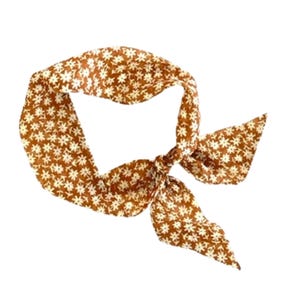 Ditzy Floral Hair Scarf: Versatile Fabric Tie for Ponytail, Bun, Neck, or Handbag Accessory image 1