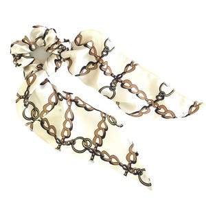 Extra Long Tail Scrunchie: Versatile Hair Accessory for Ponytails, Buns, or Petite Neck Scarf - Ready to Ship