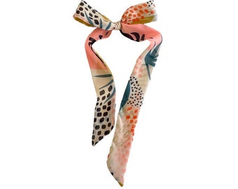 Versatile Skinny Ribbon Scarf: Hair Tie, Choker, Handbag Accessory - Multiple Widths Available